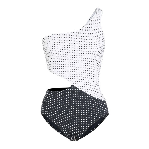 Solid & Striped The Claudia Printed Asymmetric One Piece Swimsuit NWT - Picture 2 of 8